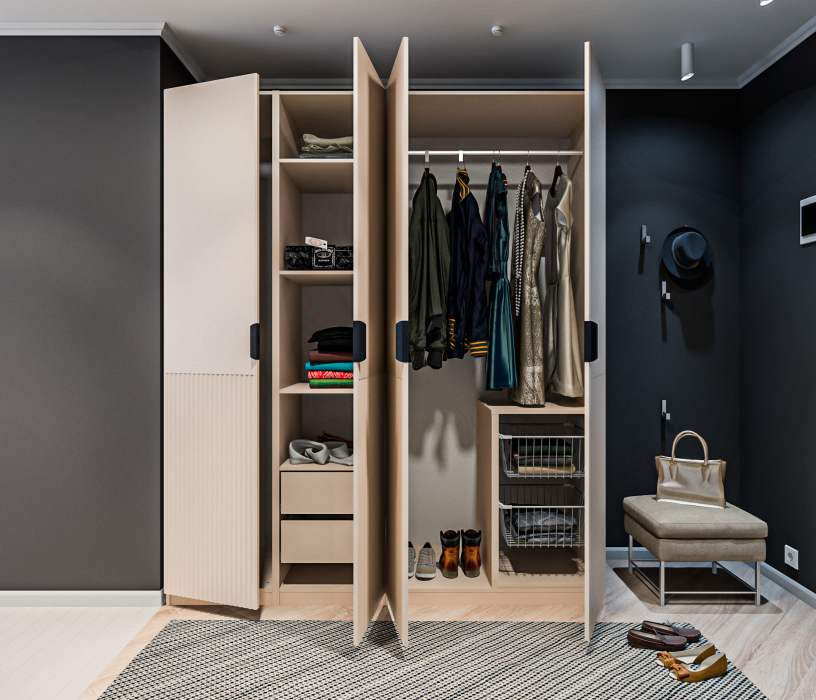 Для одежды, Шкаф 4-дверный 2м МАКС Джаз Кашемир