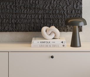 Комод Тренд СБ-3447 2 ящика, 1 дверь Кашемир серый