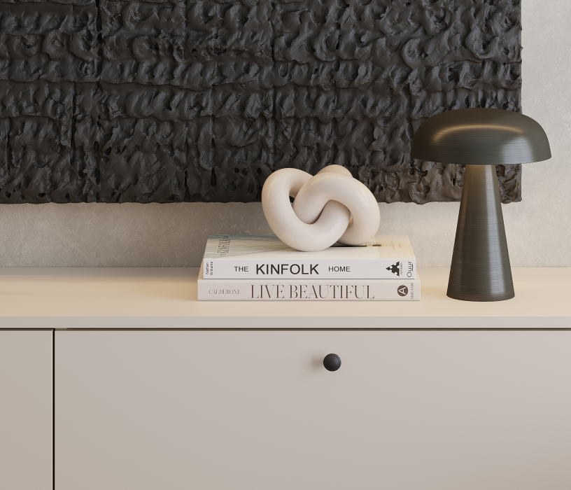 Комоды, Комод Тренд СБ-3447 2 ящика, 1 дверь Кашемир серый