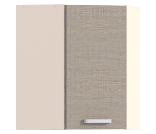 , Полка угловая с фасадом Регина Песочный Дуб Сантана Светлый