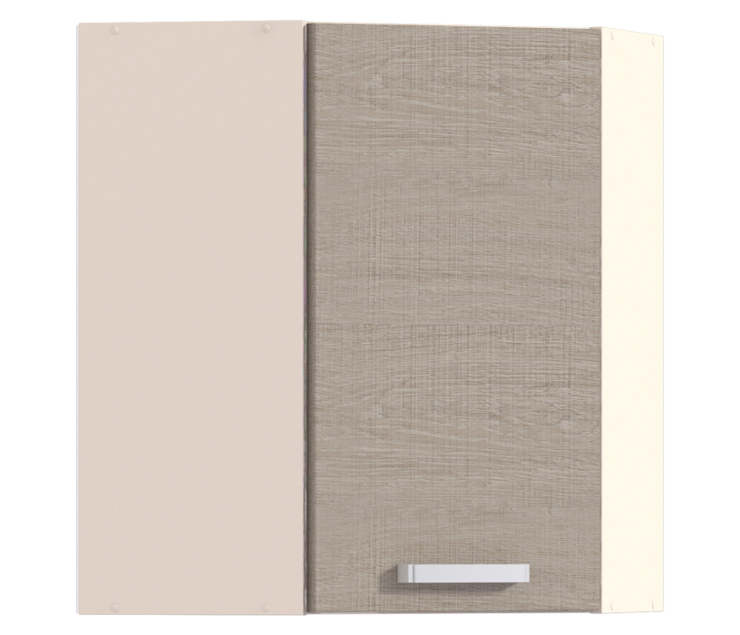 , Полка угловая с фасадом Регина Песочный Дуб Сантана Светлый