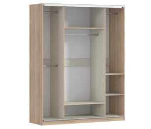 Палермо СБ-2060 Шкаф-купе (1768) Дуб Сонома 2D/Текстиль