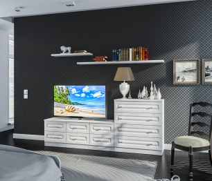 Амалия Комплект (тумбы,комод,полки Дионис)