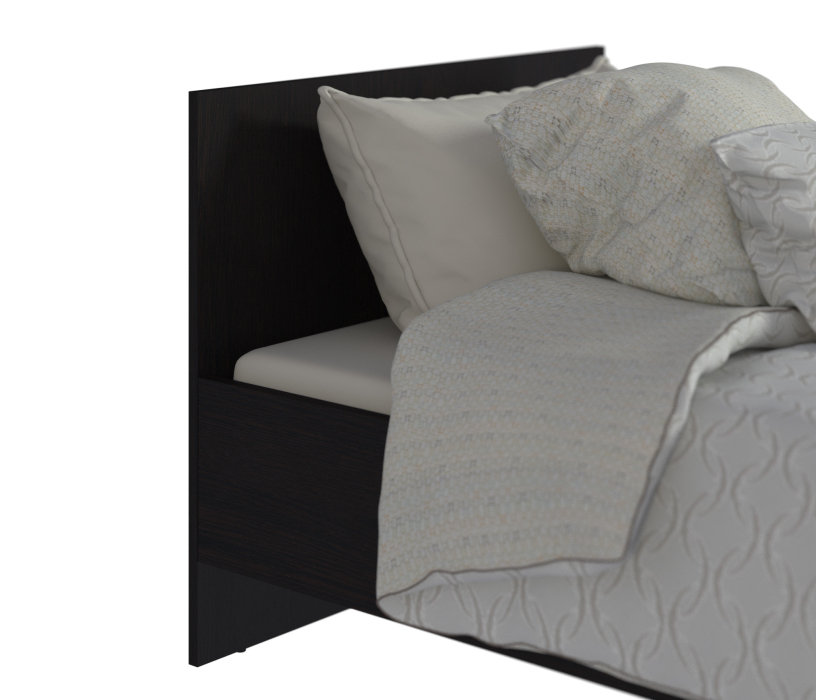 Кровати 90 см, Кровать Терра СБ-2527 венге с основанием и матрасом Эко4 90х200