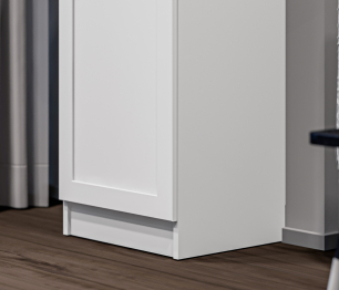 Стеллаж Твин СБ-3379 Белый с глухим фасадом