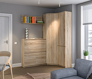 Шкаф угловой Веста СБ-2537